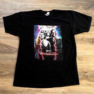 Disney’s Marvel Wandavision Sz L Black Graphic T Shirt